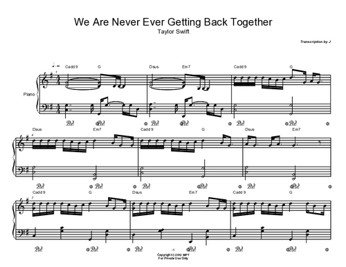 Product picture We are Never Ever Getting Back Together