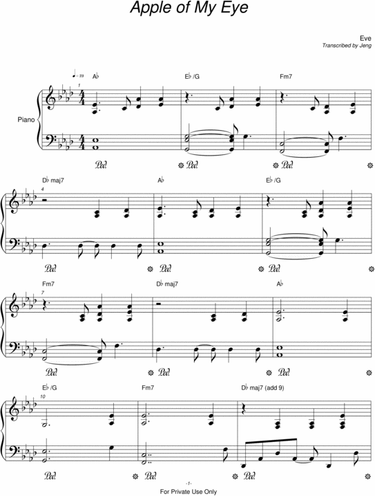 Product picture Apple of My Eye - Eve - Sheet music