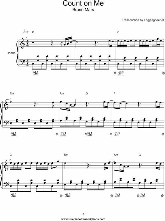 Product picture Count on Me - Bruno Mars