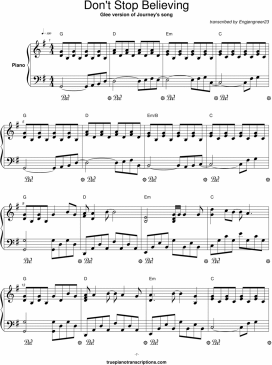 Product picture Dont Stop Believing (Journey / Glee)