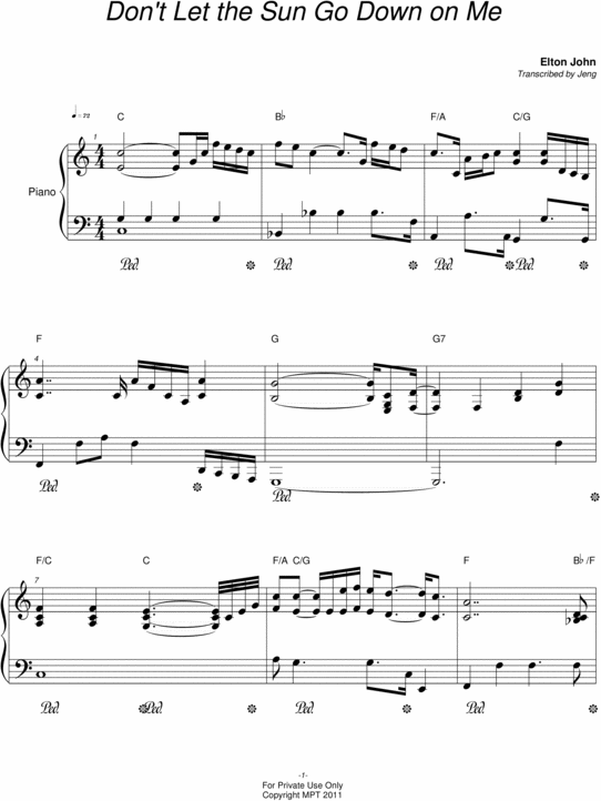 Product picture Dont Let the Sun Go Down on Me - Elton John