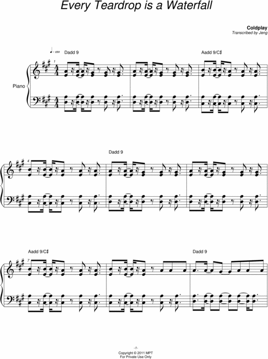 Product picture Every Teardrop is a Waterfall - Coldplay