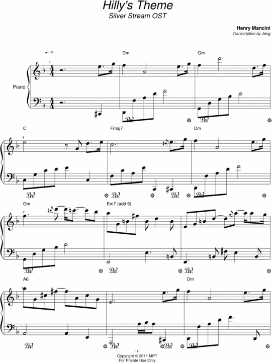 Product picture Hillys Theme Sheet Music