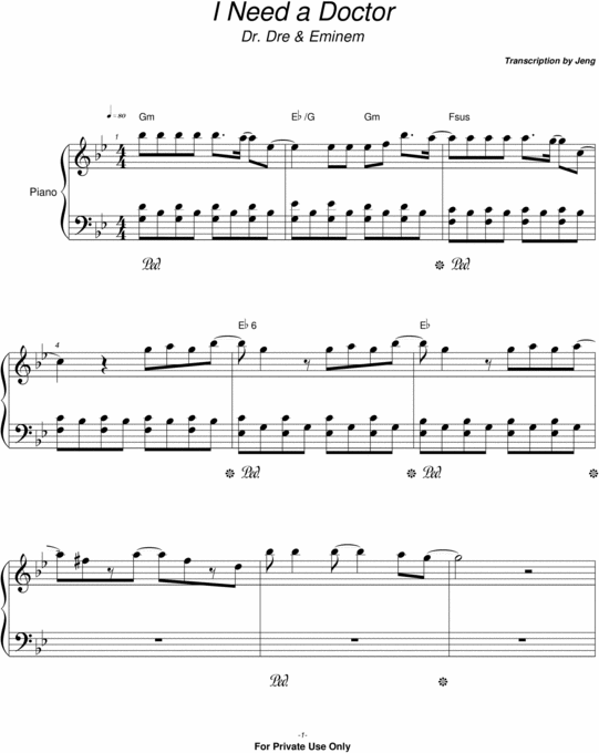 Product picture I Need a Doctor - Eminem, Dr. Dre, Skylar Grey