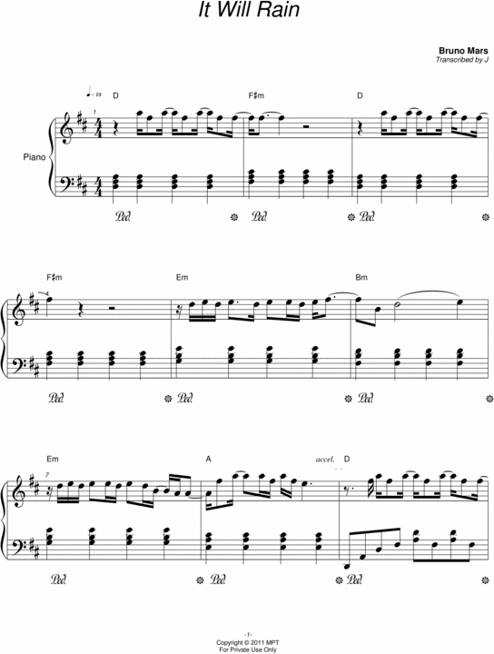 Product picture It Will Rain - Bruno Mars (Breaking Dawn)