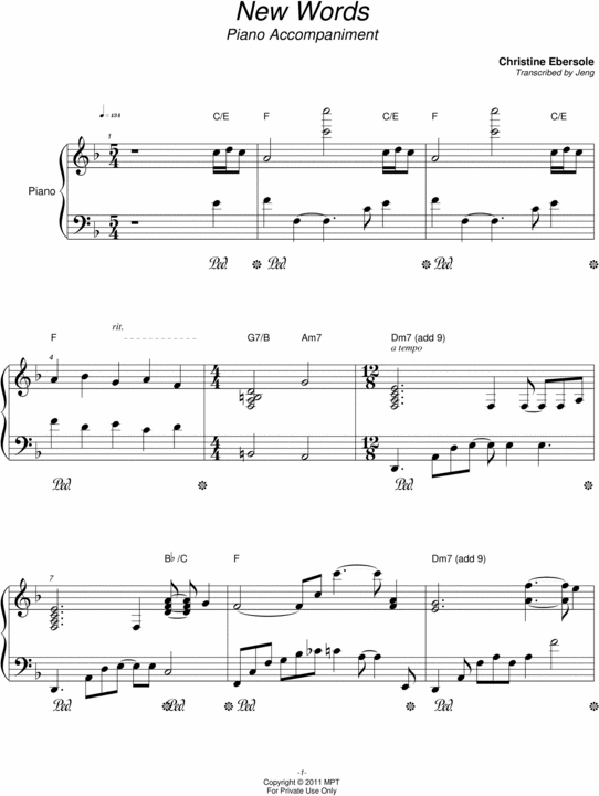 Product picture New Words - Christine Ebersole - Piano Accompaniment