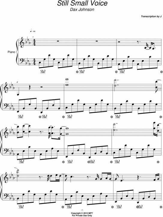 Product picture Still Small Voice - Dax Johnson Sheet Music