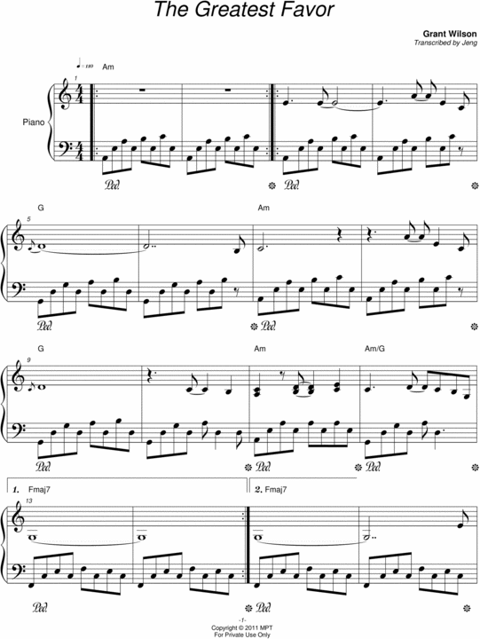 Product picture The Greatest Favor - Grant Wilson